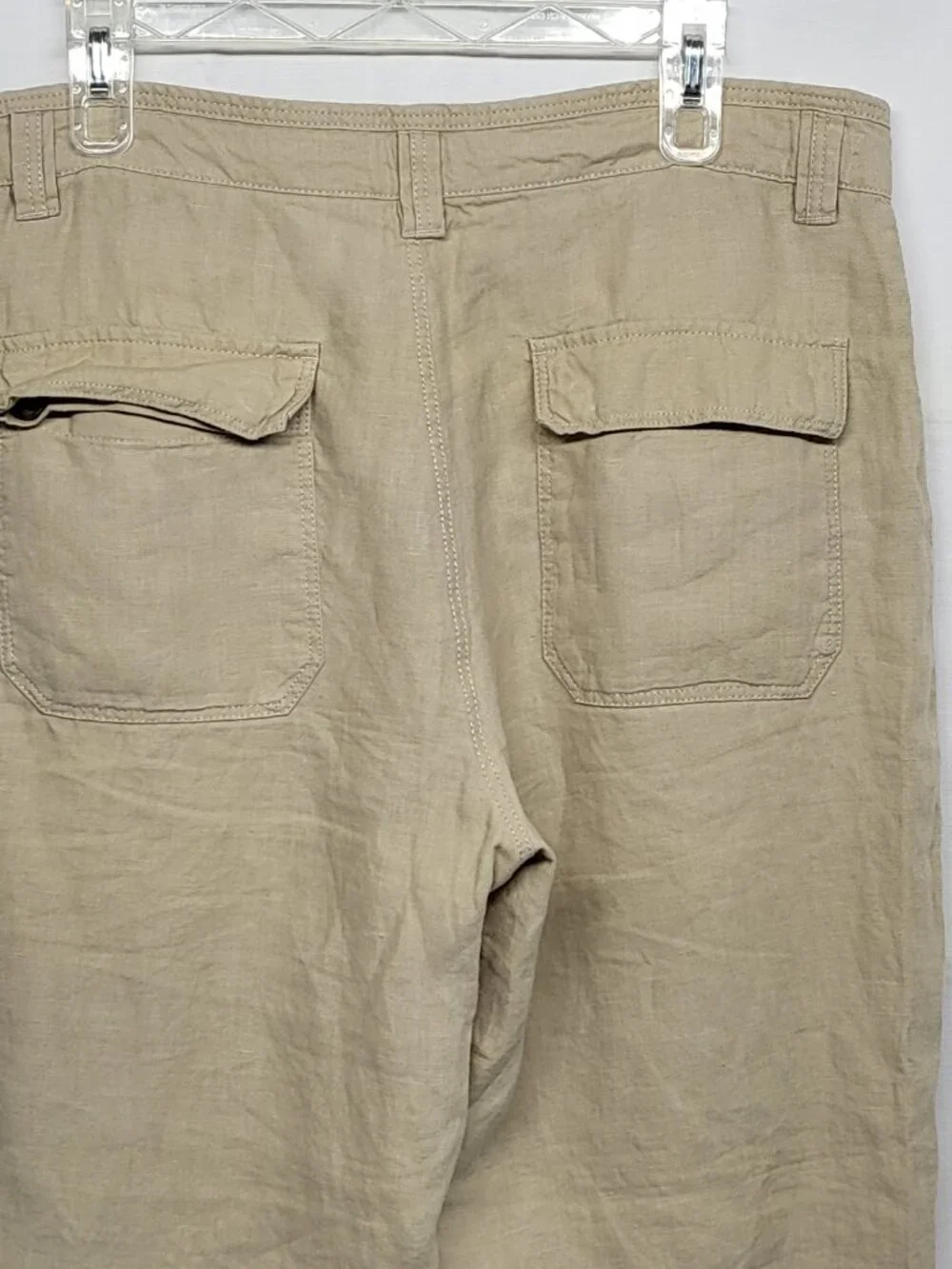 Murano Baird McNutt Linen Pants Mens 34 X 30 Buttonf Fly Drawstrings 100% Linen